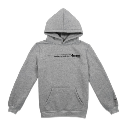 AmSTRONG grey hoodie with black statement print