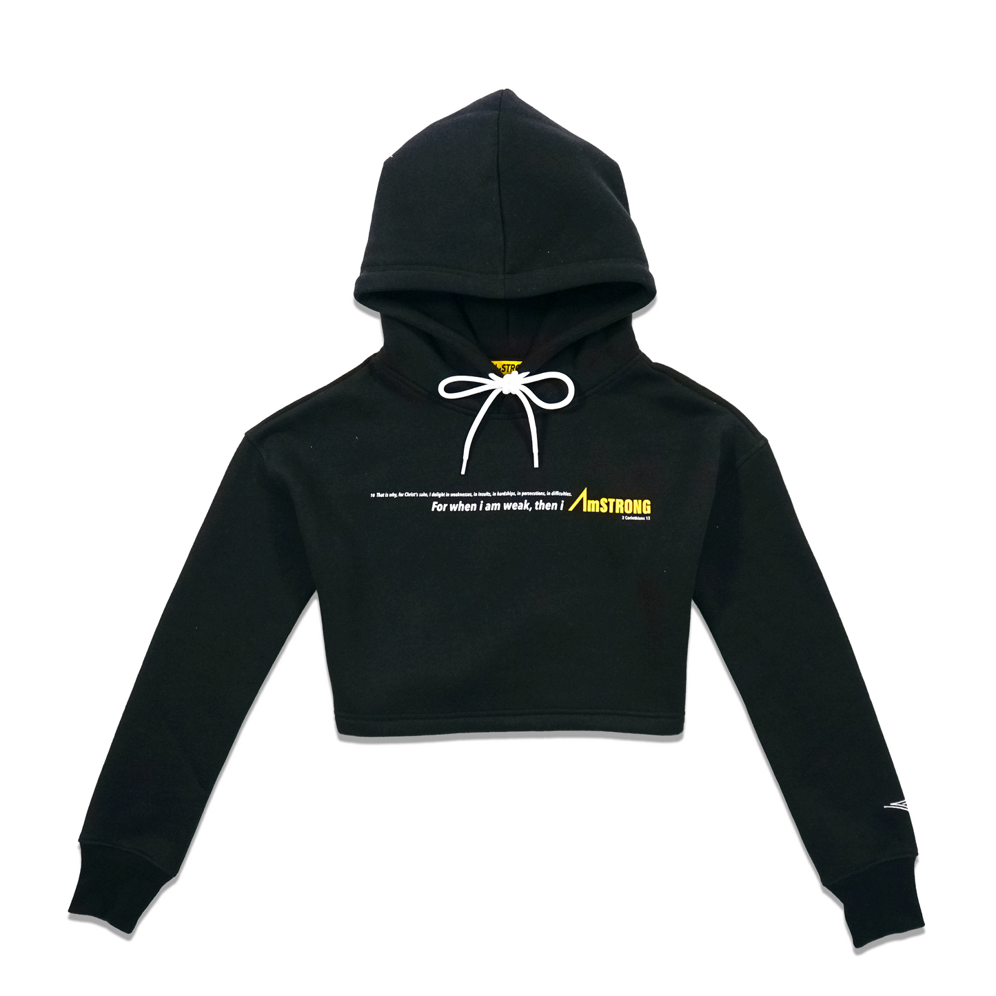 AmSTRONG black cropped hoodie