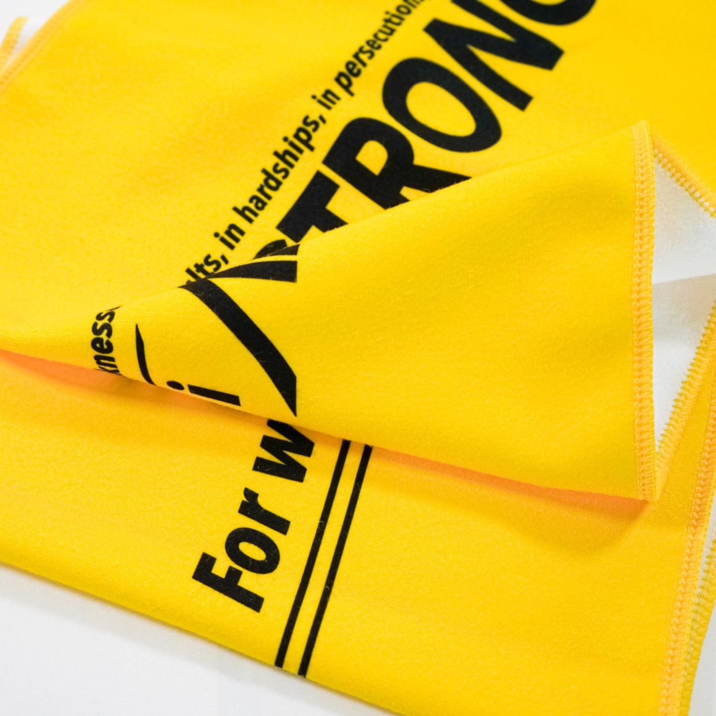 yellow micro-fibre sport towel