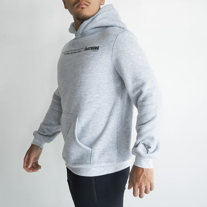 man wearing a grey hoodie 