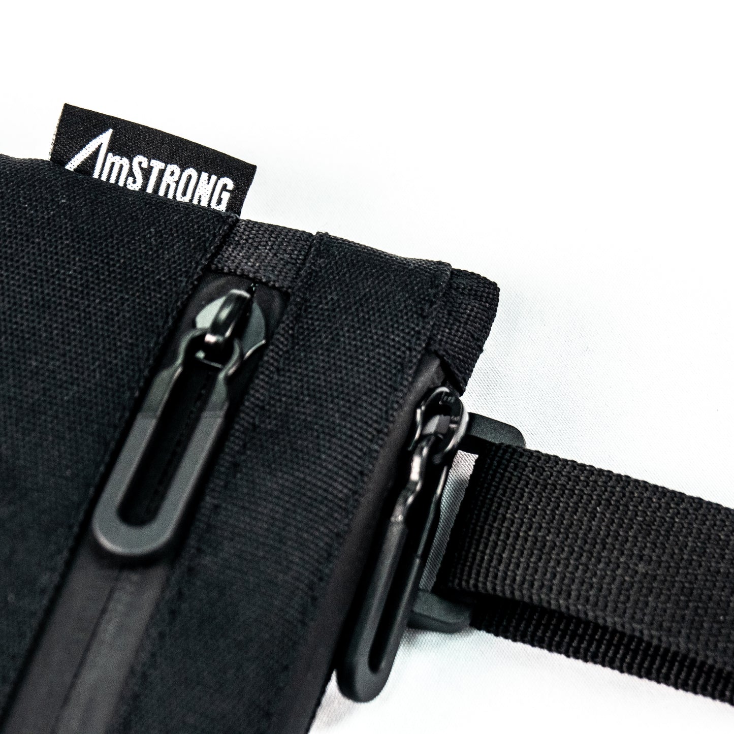 details of AmSTRONG black crossbody bag
